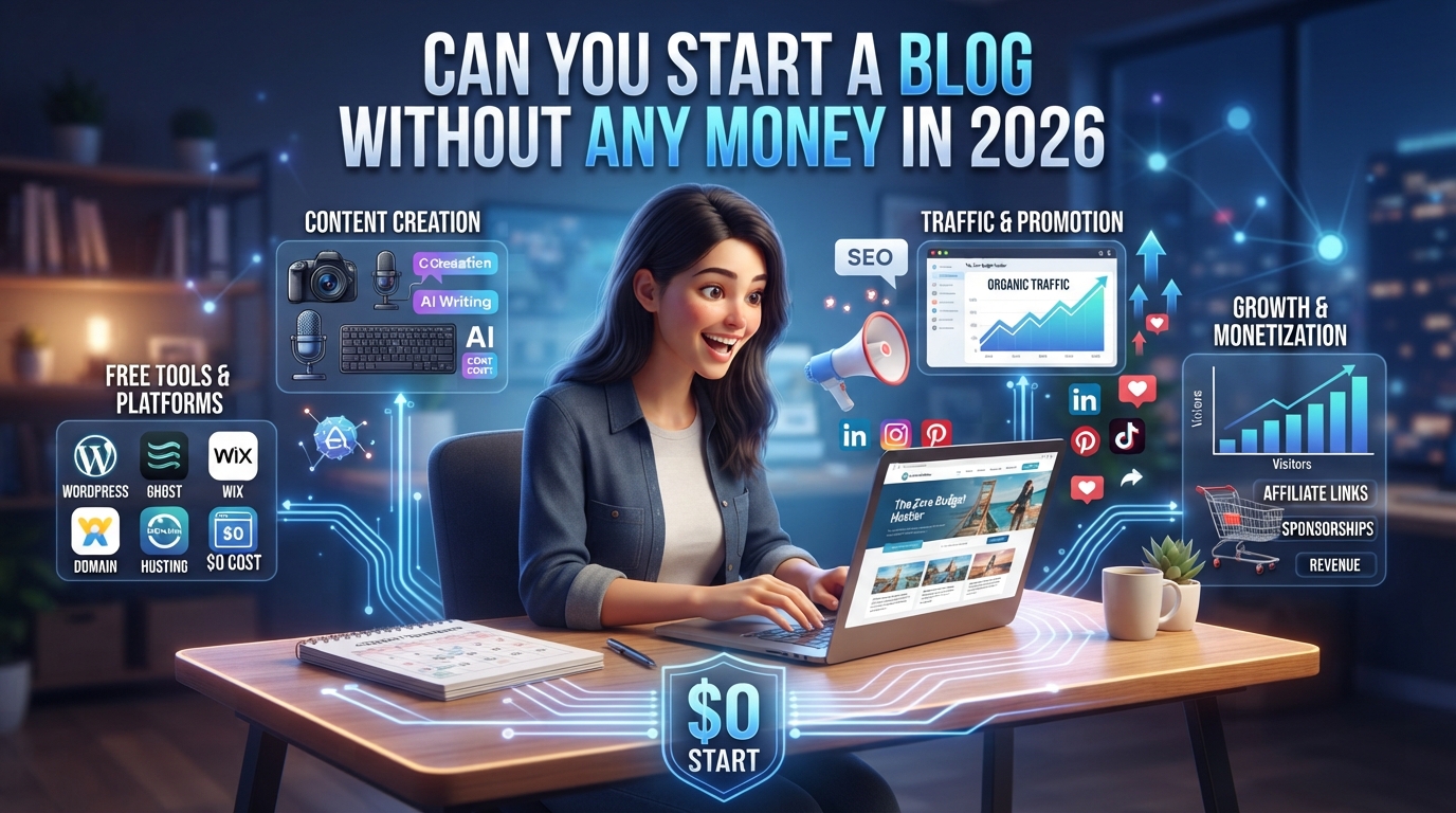Can You Start a Blog Without Any Money in 2026